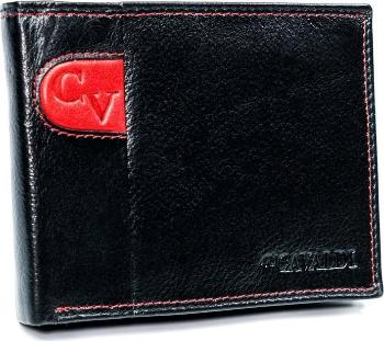 CAVALDI® ČERNOČERVENÁ PÁNSKÁ KOŽENÁ PENĚŽENKA B004 N992-SCV BLACK+RED Velikost: ONE SIZE