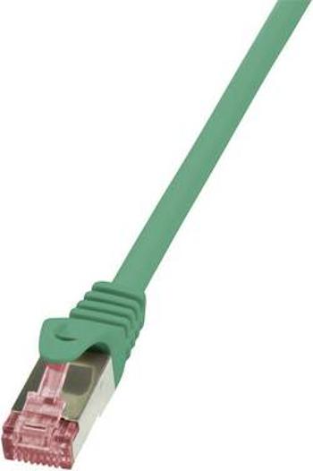 Síťový kabel RJ45 LogiLink CQ2025S, CAT 6, S/FTP, 0.50 m, zelená