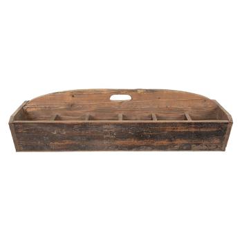 Dřevěný antik dekorační box s držadlem na přenášení  - 89*32*23 cm 5H0572