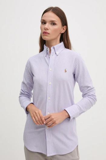 Bavlněná košile Polo Ralph Lauren slim, s klasickým límcem, 211910131