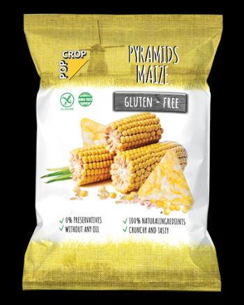 Popcrop Bezlepkové kukuřičné pyramidky s rýží a himalájskou solí 80 g