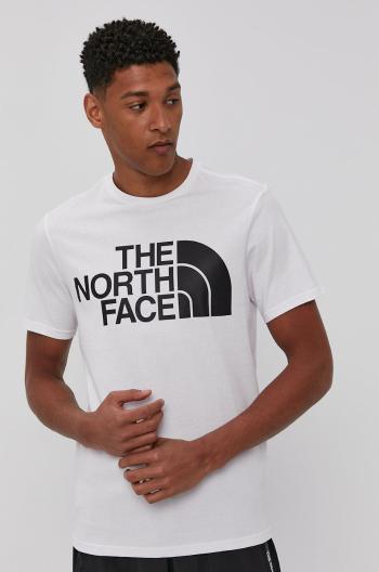 Tričko The North Face pánské, bílá barva, s potiskem
