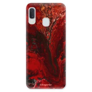 Odolné silikonové pouzdro iSaprio - RedMarble 17 - Samsung Galaxy A20e