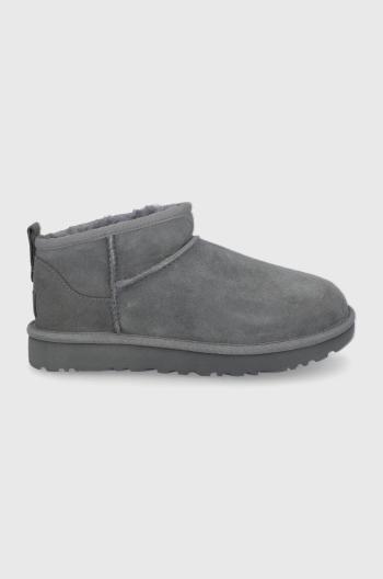 Semišové sněhule UGG Classic Ultra Mini šedá barva, 1116109.GREY