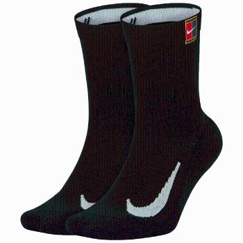 Nike MULTIPLIER CREW 2PR CUSH Unisexové ponožky, černá, velikost 42-46