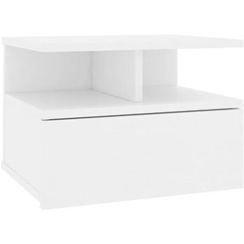Nástěnný noční stolek bílý 40 x 31 x 27 cm dřevotříska (800405)