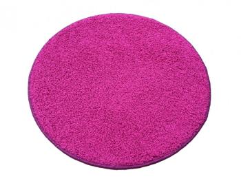 Vopi koberce  100x100 (průměr) kruh cm Kusový kulatý koberec Color shaggy růžový - 100x100 (průměr) kruh cm Růžová