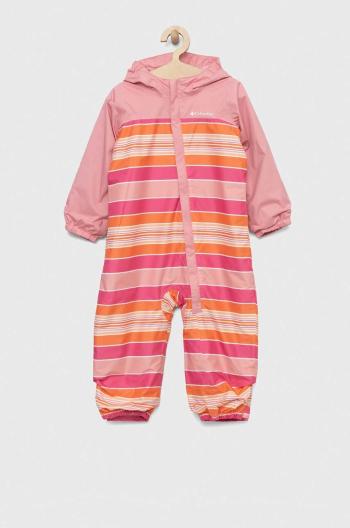Kojenecký overal Columbia Critter Jitters II Rain Suit růžová barva