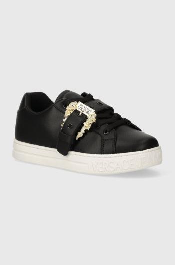 Kožené sneakers boty Versace Jeans Couture Court 88 černá barva, 76VA3SK9 ZP311 899