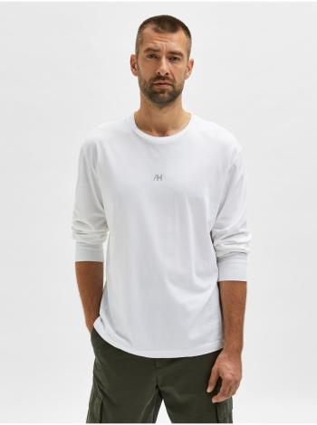 Bílé pánské tričko Selected Homme Relax Eiki