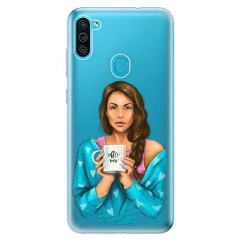 Odolné silikonové pouzdro iSaprio - Coffe Now - Brunette - Samsung Galaxy M11