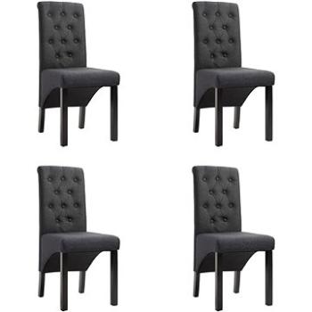Jídelní židle 4 ks tmavě šedé textil (276965)