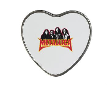 Plechová krabička srdce Metallica