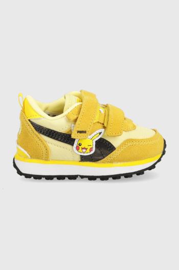 Dětské sneakers boty Puma Rider FV PIkachu x Pokemon žlutá barva