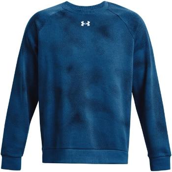 Under Armour RIVAL FLEECE PRINTED CREW Pánská mikina, modrá, velikost