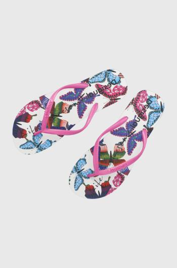 Žabky Desigual dámské, růžová barva, na plochém podpatku