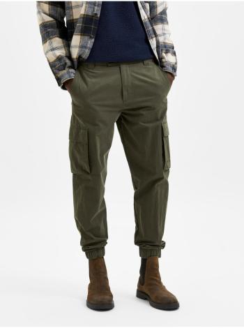 Khaki kalhoty s kapsami Selected Homme