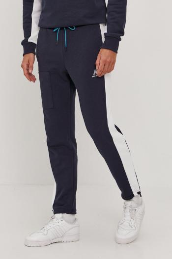 Kalhoty New Balance MP11501ECL pánské, tmavomodrá barva, hladké