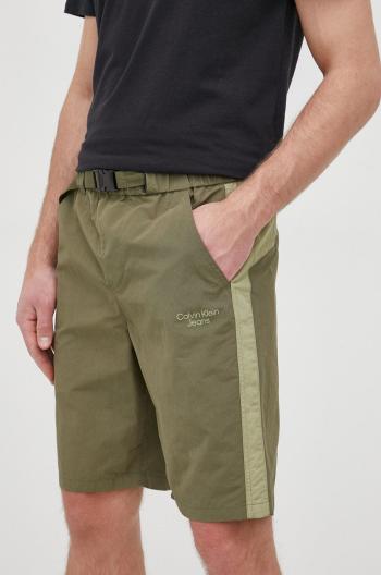 Kraťasy Calvin Klein Jeans pánské, zelená barva