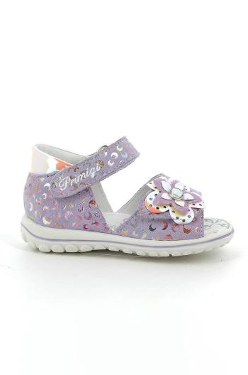 Dětské kožené sandály Primigi fialová barva