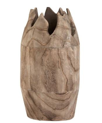 Dřevěná dekorační váza Ermi - ∅ 18*35cm 1122
