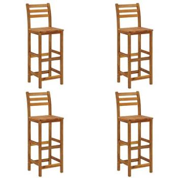 Barové stoličky 4 ks masivní akáciové dřevo, 310286 (310286)