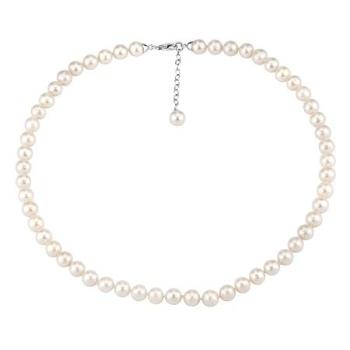 Silvego Perlový náhrdelník z přírodních bílých perel se stříbrným zapínáním GRP685W