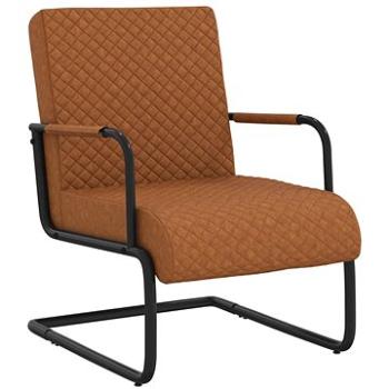 Konzolová židle matně hnědá umělá kůže, 325781 (325781)