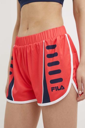 Běžecké šortky Fila Ruffec oranžová barva, medium waist, FAW0718