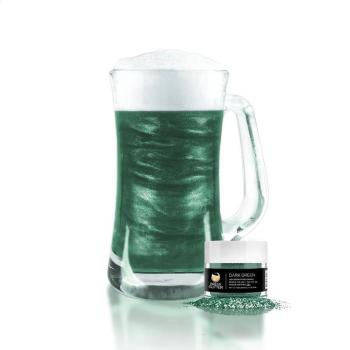 Jedlé třpytky do nápojů - tmavě zelené - Dark Green Brew Glitter® - 4 g - Brew Glitter