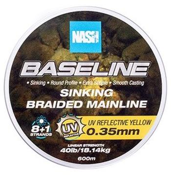 Nash splétaná šňůra baseline sinking braid uv yellow 600 m - 0,35 mm 18,14 kg