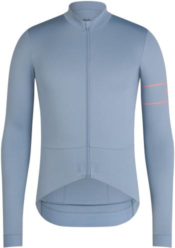 Rapha Pro Team Long Sleeve Thermal Jersey - grey blue/peach L