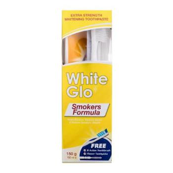 White Glo Smokers Formula zubní pasta zubní pasta 100 ml + kartáček na zuby 1 ks + mezizubní kartáček 8 ks unisex