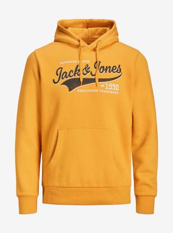 Oranžová mikina s kapucí Jack & Jones Logo