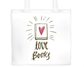 Plátěná nákupní taška Love books