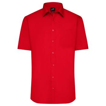 James & Nicholson Pánská košile s krátkým rukávem JN680 - Tomato | L