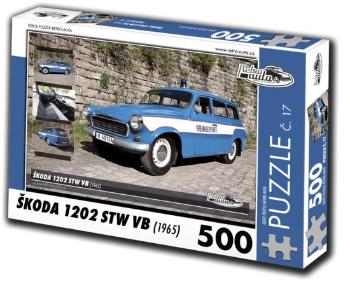 RETRO-AUTA Puzzle č. 17 Škoda 1202 STW VB (1965) 500 dílků