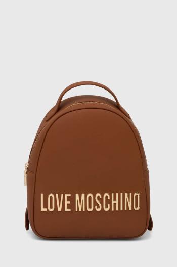 Batoh Love Moschino dámský, hnědá barva, malý, s aplikací, JC4197PP1LKD0000