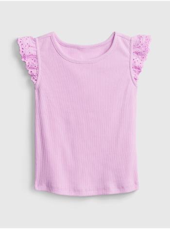 Růžové holčičí dětské tričko fltr rib k2w