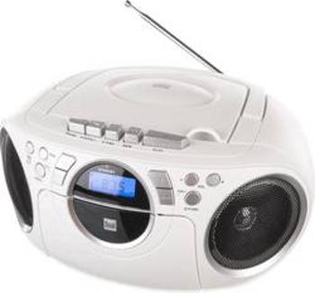 CD-rádio Dual P 70, AUX, CD, kazeta, bílá