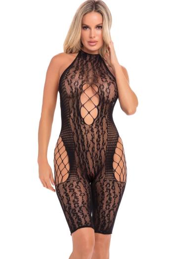 Černé bodystocking Spin Me Bikeshort