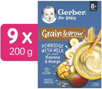 Gerber Mléčná kaše pšenično-ovesná banán a mango 9 x 200 g