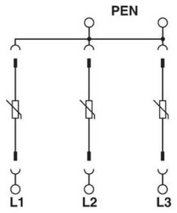 Svodič pro přepěťovou ochranu Phoenix Contact VAL-MS 580/3+0 2920450