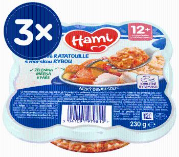 Hami Zeleninové ratatouille s mořskou rybou 12+, 3 x 230 g