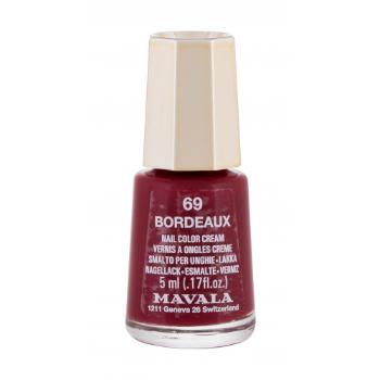 MAVALA Mini Color Cream 5 ml lak na nehty pro ženy 69 Bordeaux