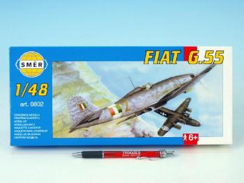 Směr plastikový model letadla ke slepení Fiat G. 55 slepovací stavebnice letadlo 1:48