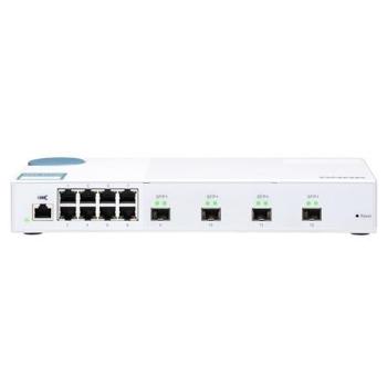 QNAP managovatelný switch QSW-M408S (12portů: 8x Gigabit port + 4x 10G SFP+ porty), QSW-M408S