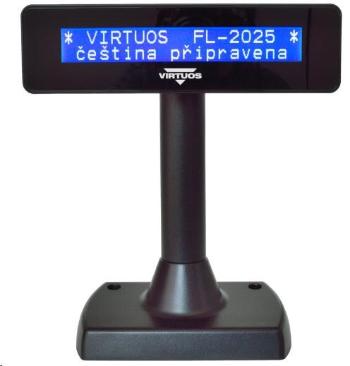 Virtuos zákaznický displej Virtuos FL-2025MB 2x20, USB, černý