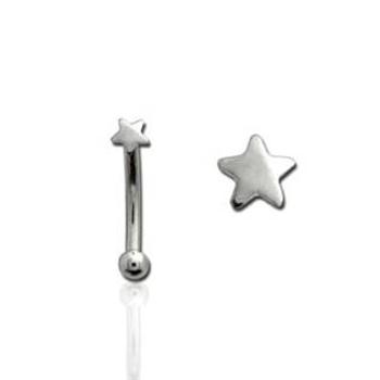 Šperky4U Piercing do obočí - hvězda - OB01147