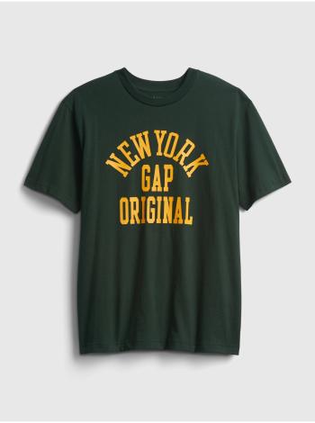 Zelené pánské tričko New York GAP Logo